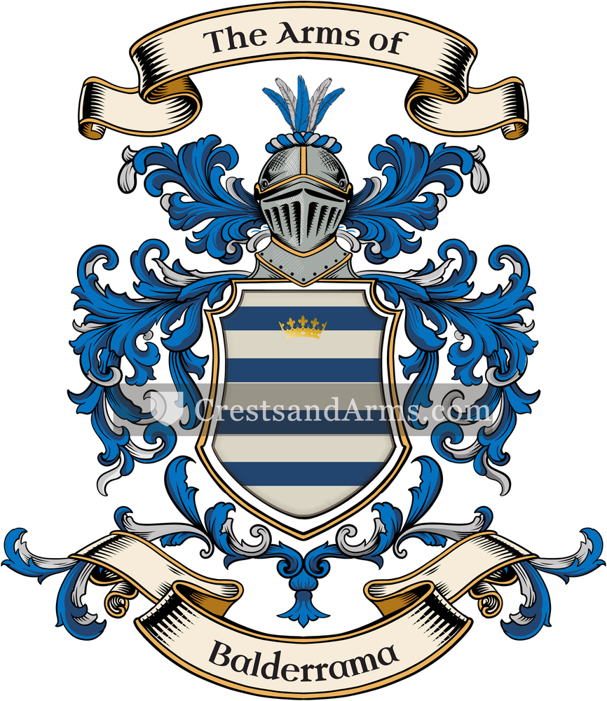 The Balderrama coat of arms, drawn from the recorded blazon