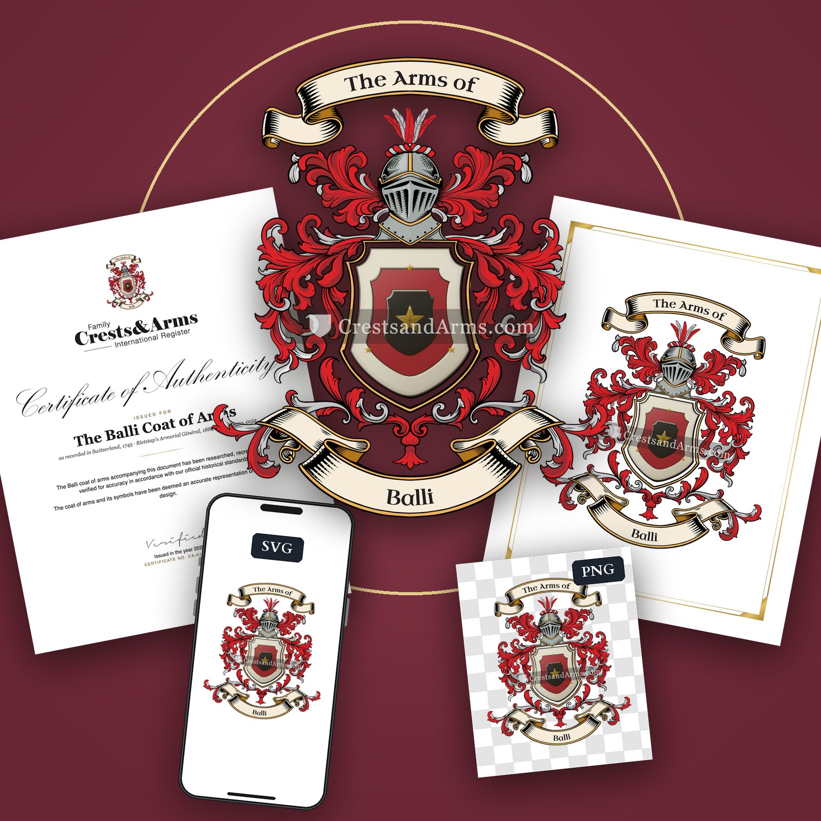 The Balli arms on the coat of arms — digital pack