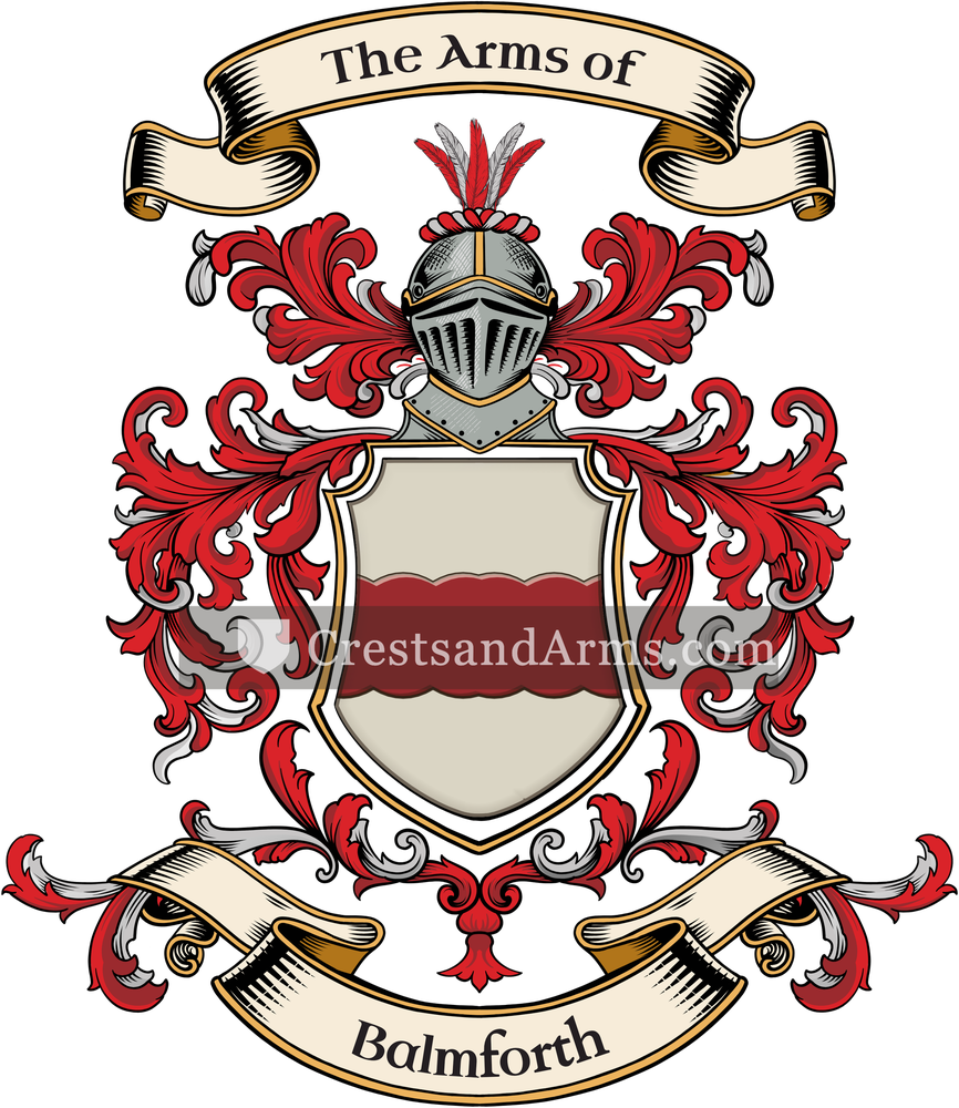 The Balmforth coat of arms, drawn from the recorded blazon