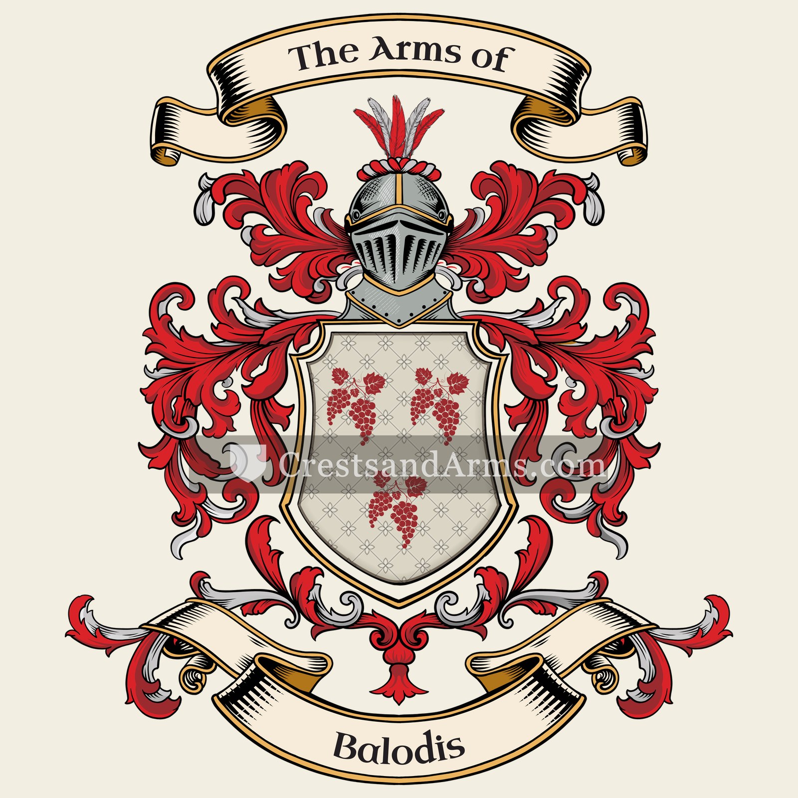 The Balodis coat of arms, drawn from the recorded blazon