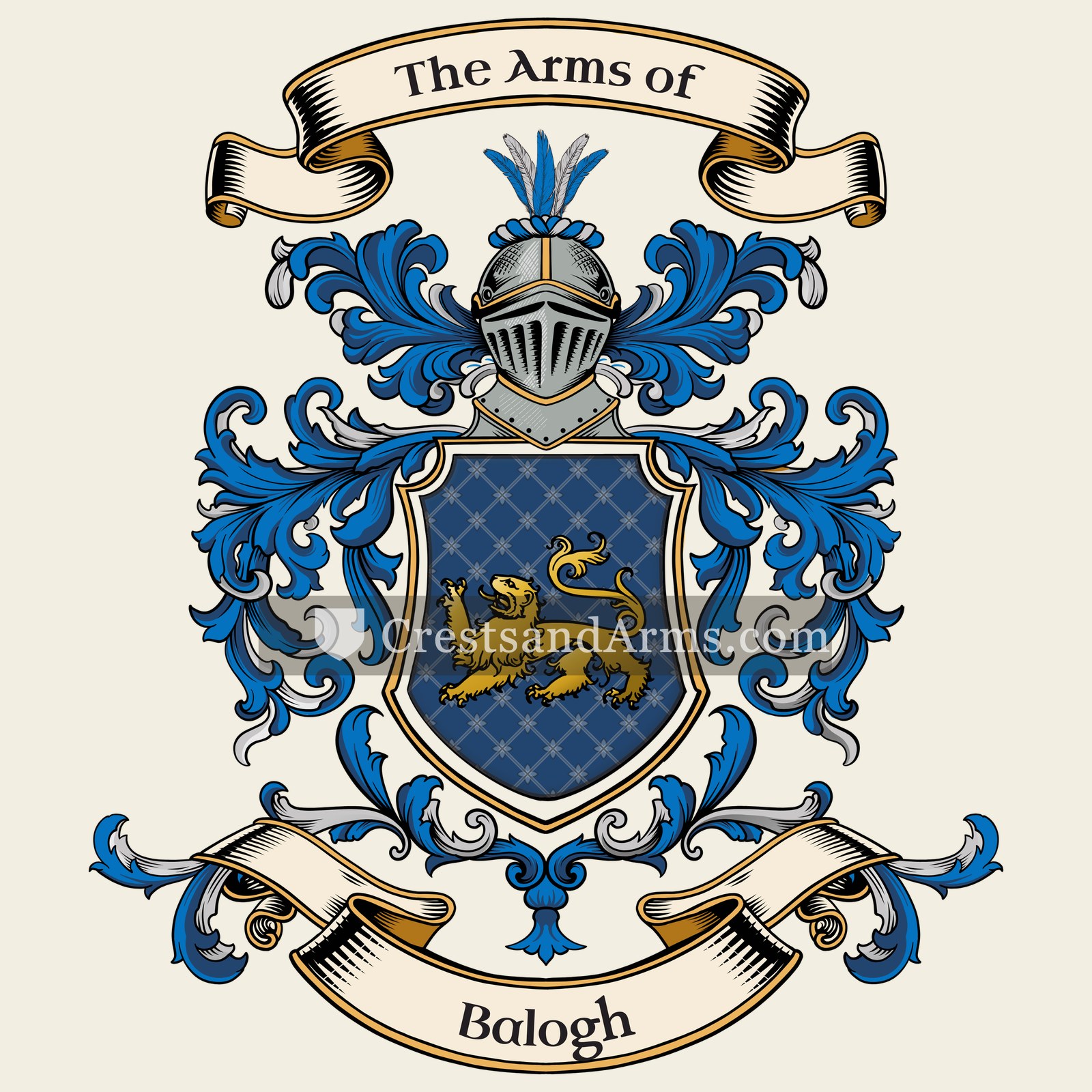 The Balogh coat of arms, drawn from the recorded blazon