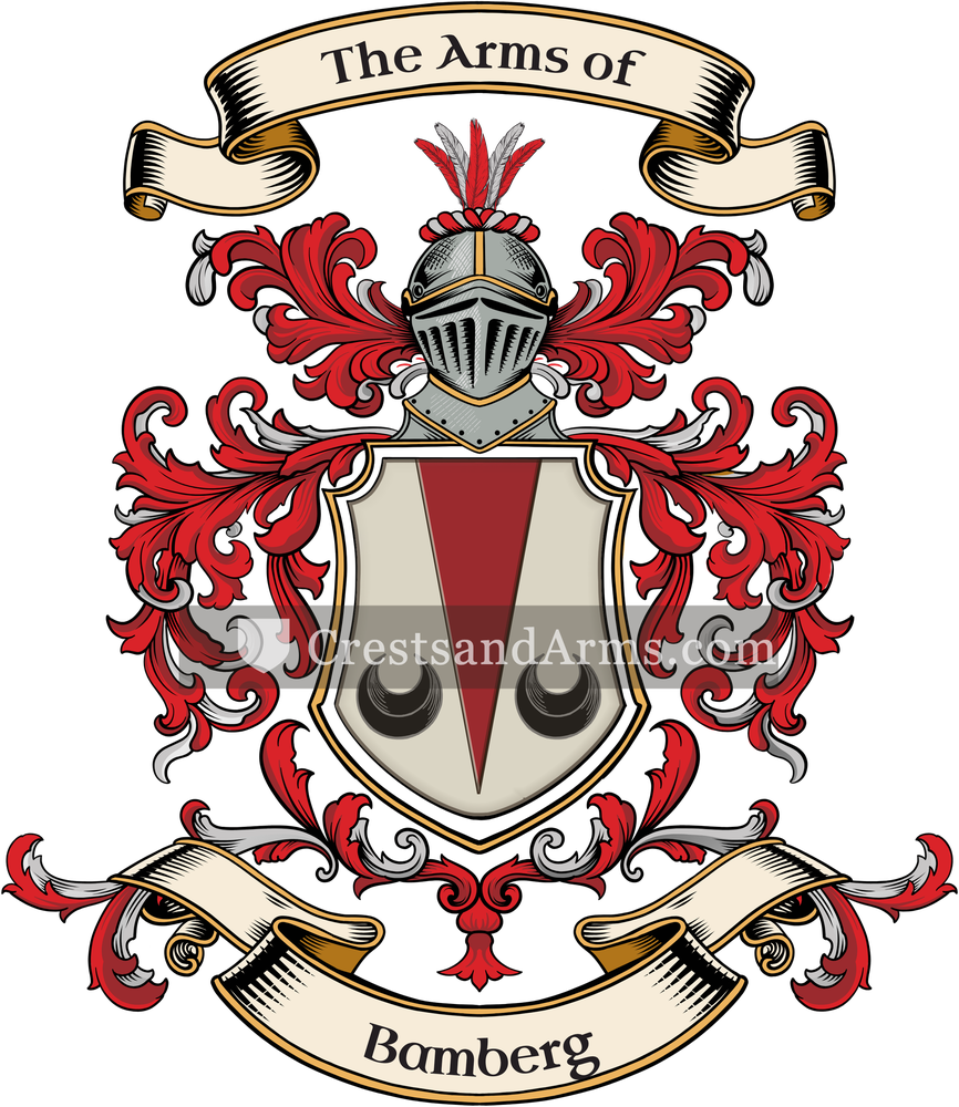 The Bamberg coat of arms, drawn from the recorded blazon