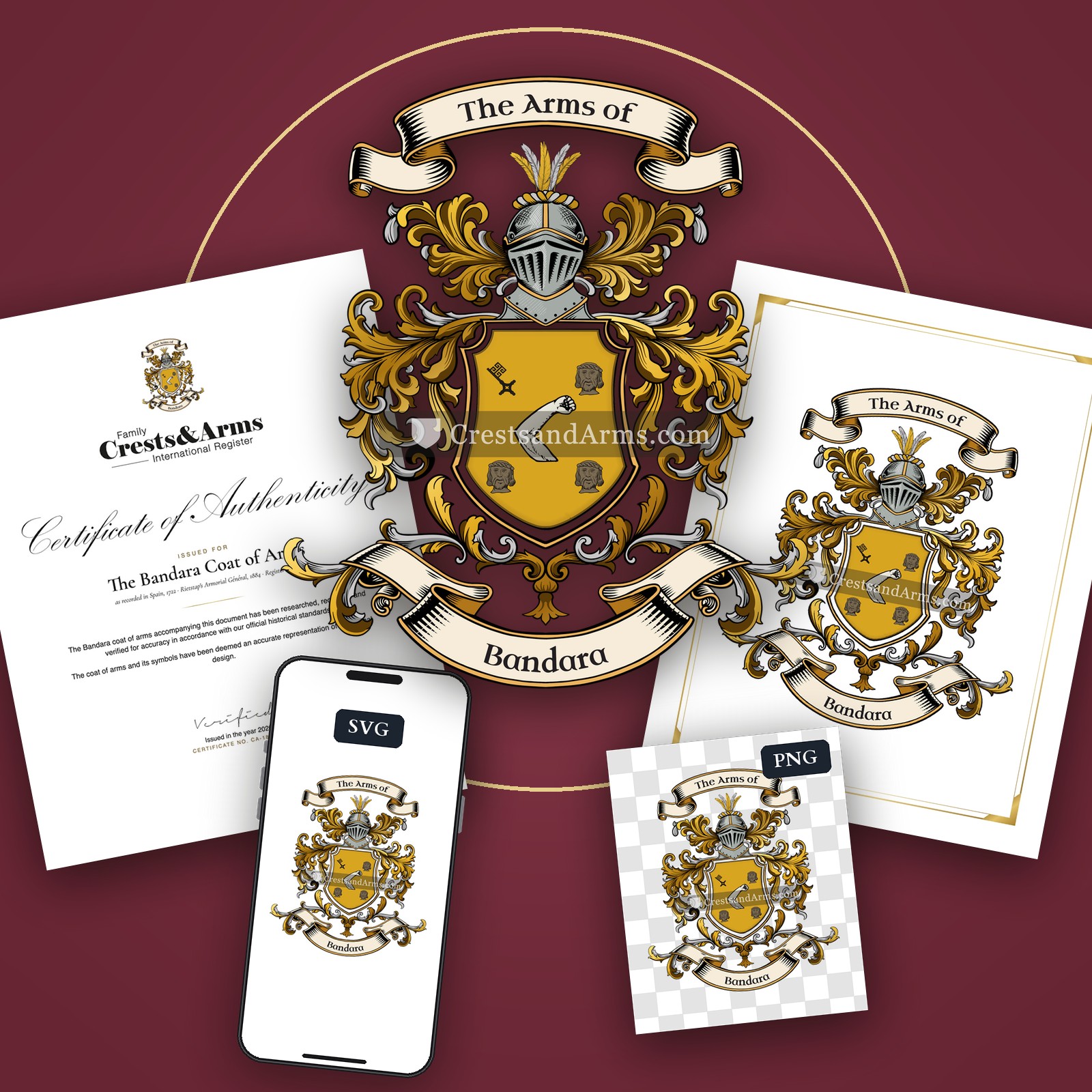 The Bandara arms on the coat of arms — digital pack