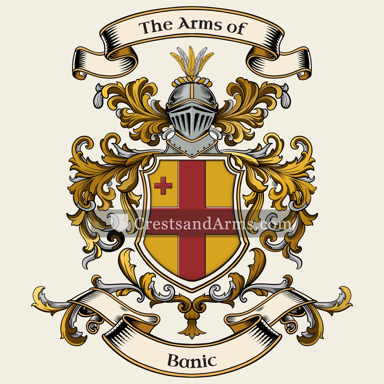 The Banic coat of arms, drawn from the recorded blazon
