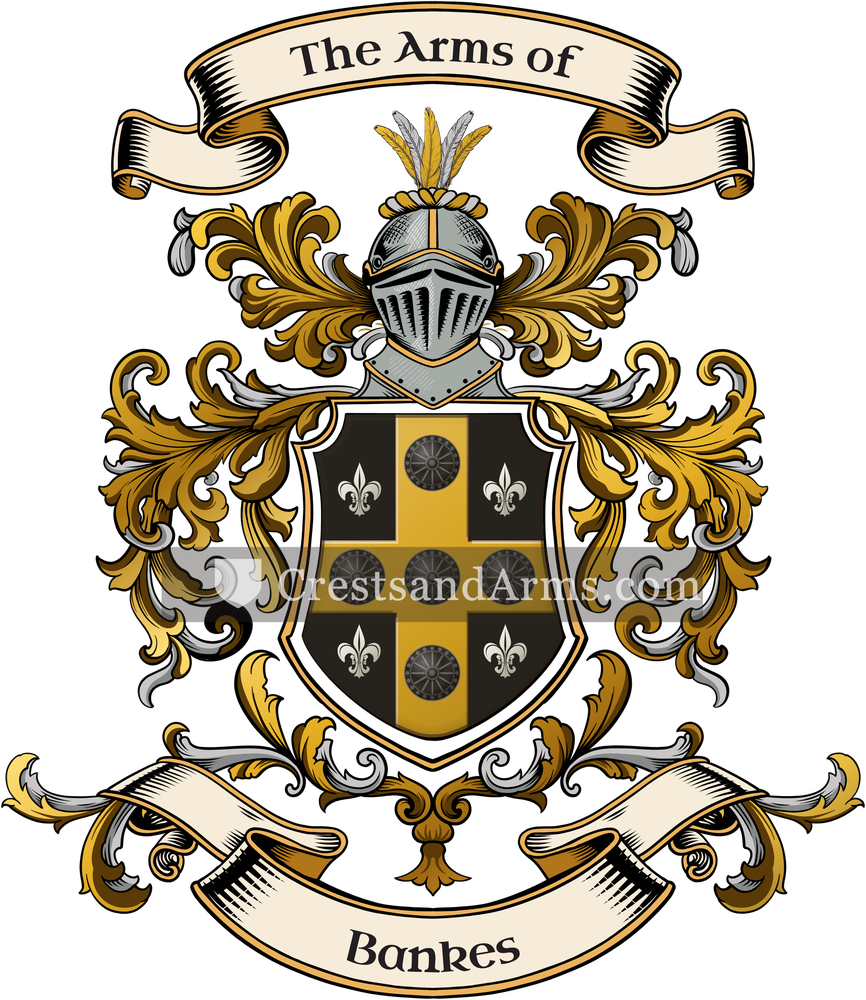 The Bankes coat of arms, drawn from the recorded blazon