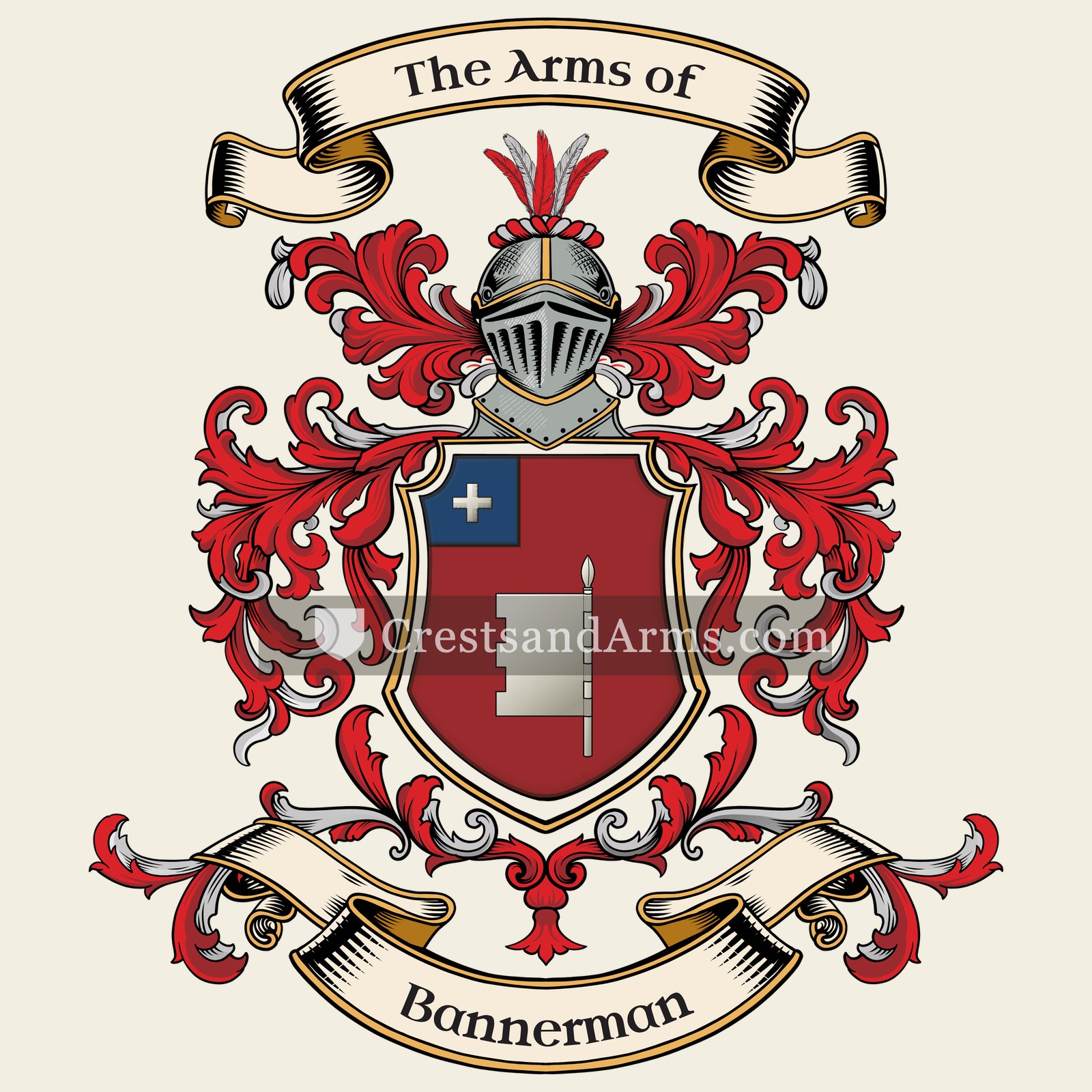The Bannerman coat of arms, drawn from the recorded blazon