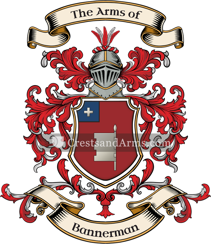 The Bannerman coat of arms, drawn from the recorded blazon
