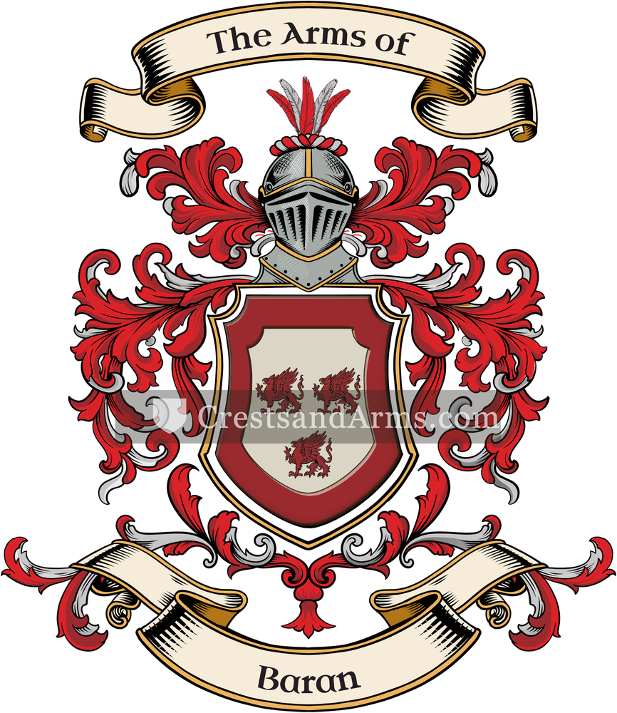 The Baran coat of arms, drawn from the recorded blazon