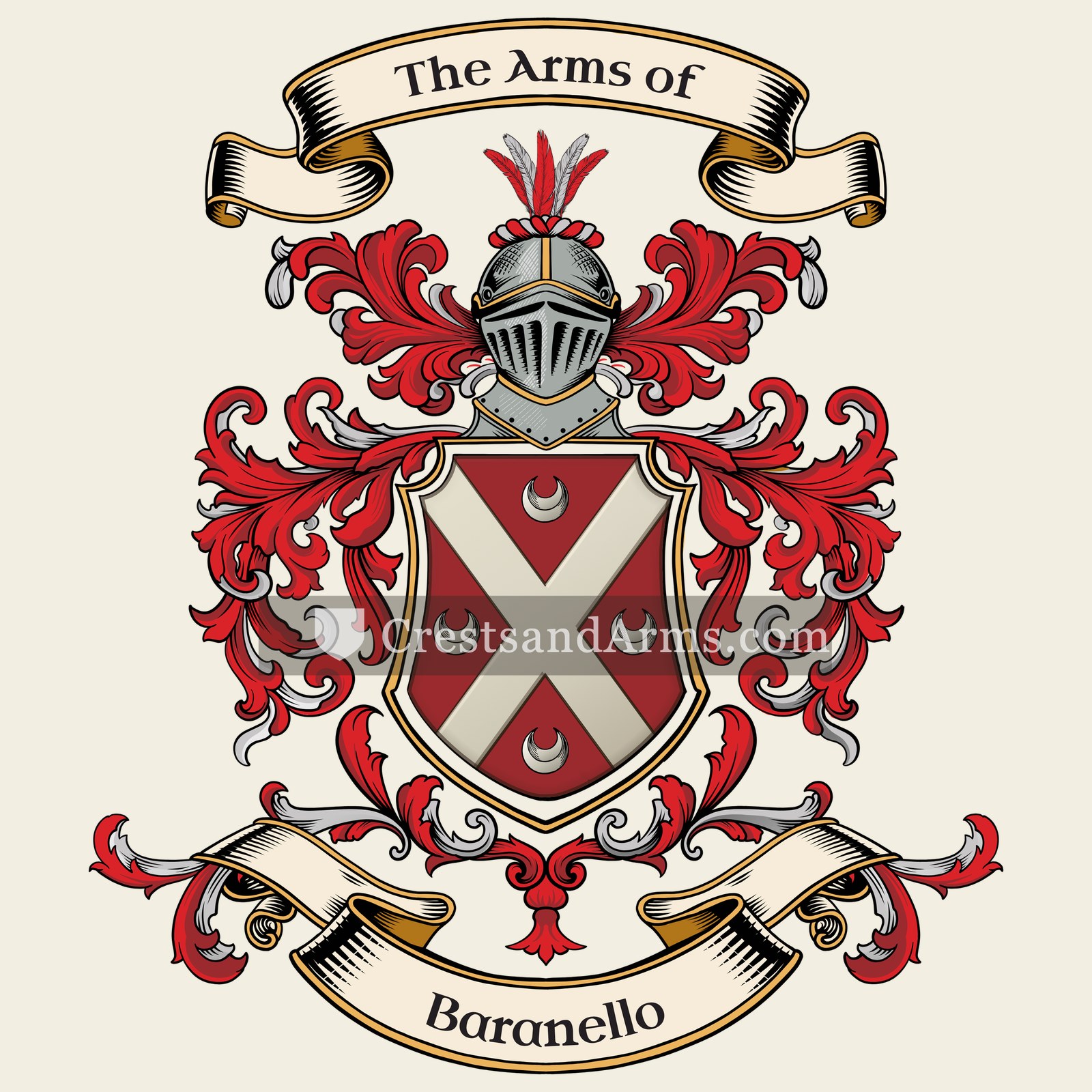 The Baranello coat of arms, drawn from the recorded blazon