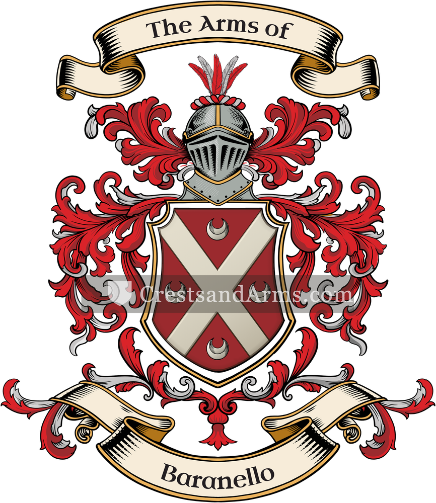The Baranello coat of arms, drawn from the recorded blazon