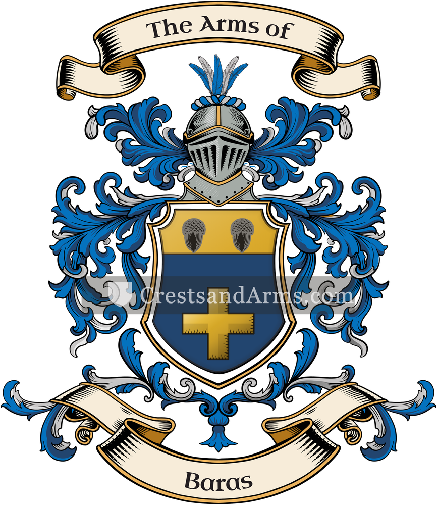 The Baras coat of arms, drawn from the recorded blazon