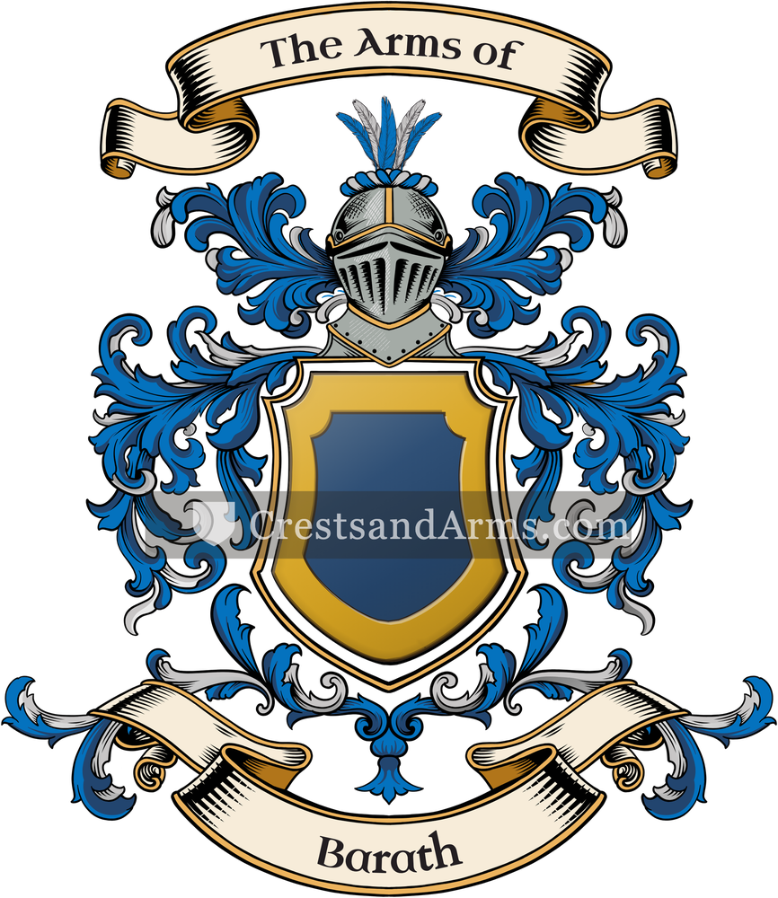 The Barath coat of arms, drawn from the recorded blazon