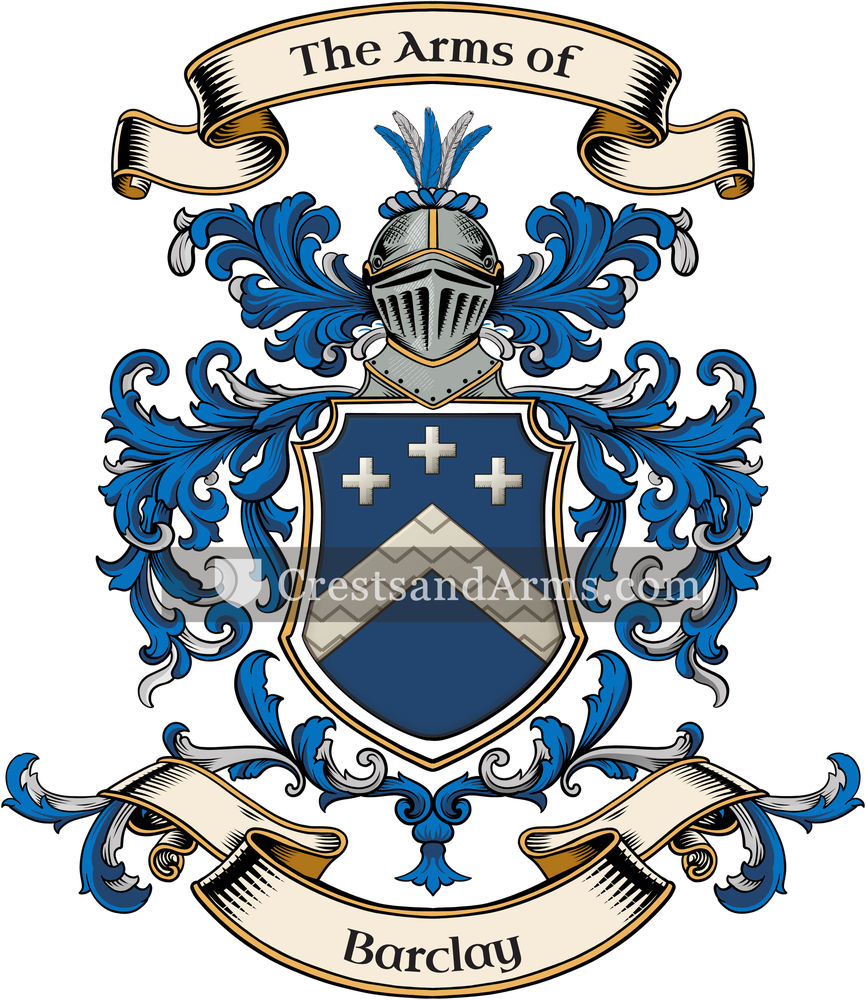 The Barclay coat of arms, drawn from the recorded blazon