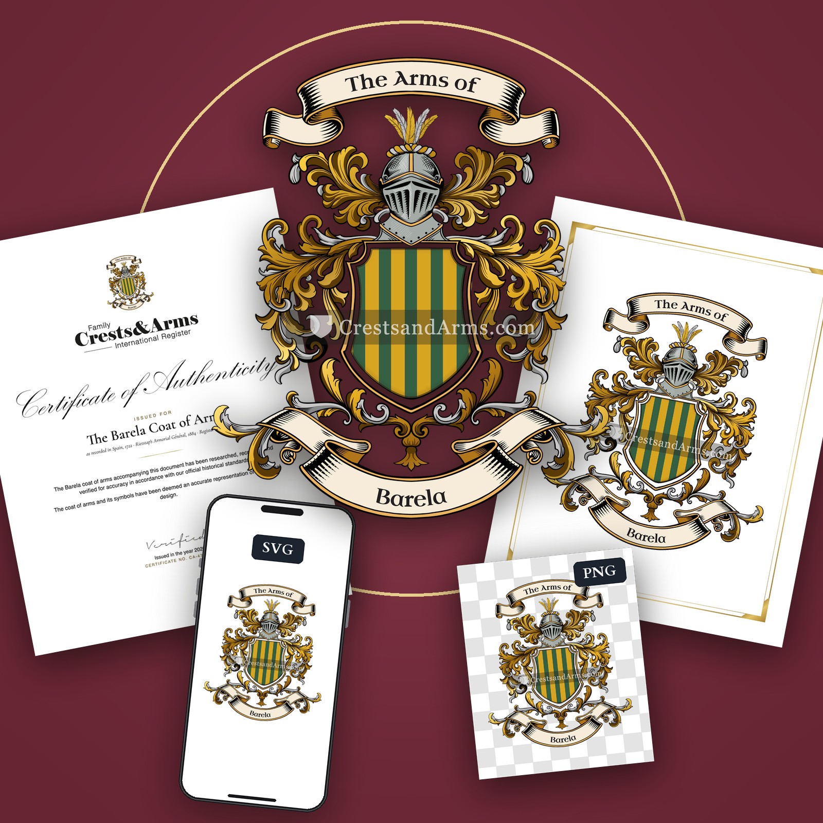 The Barela arms on the coat of arms — digital pack