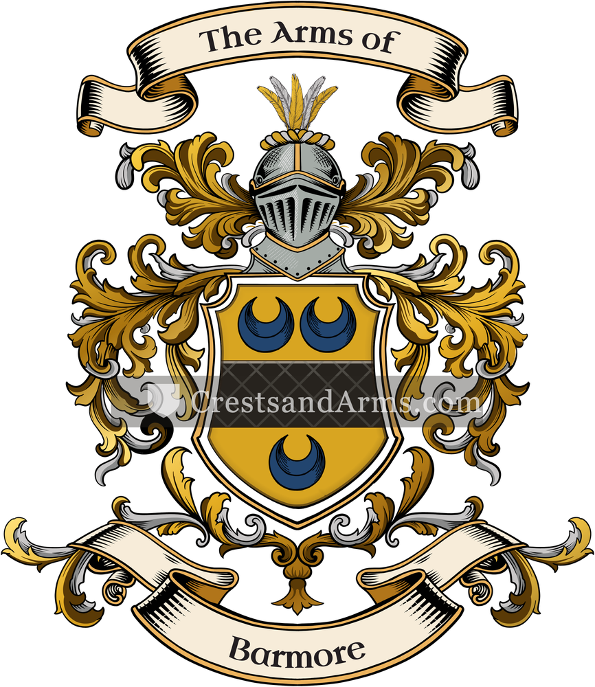 The Barmore coat of arms, drawn from the recorded blazon