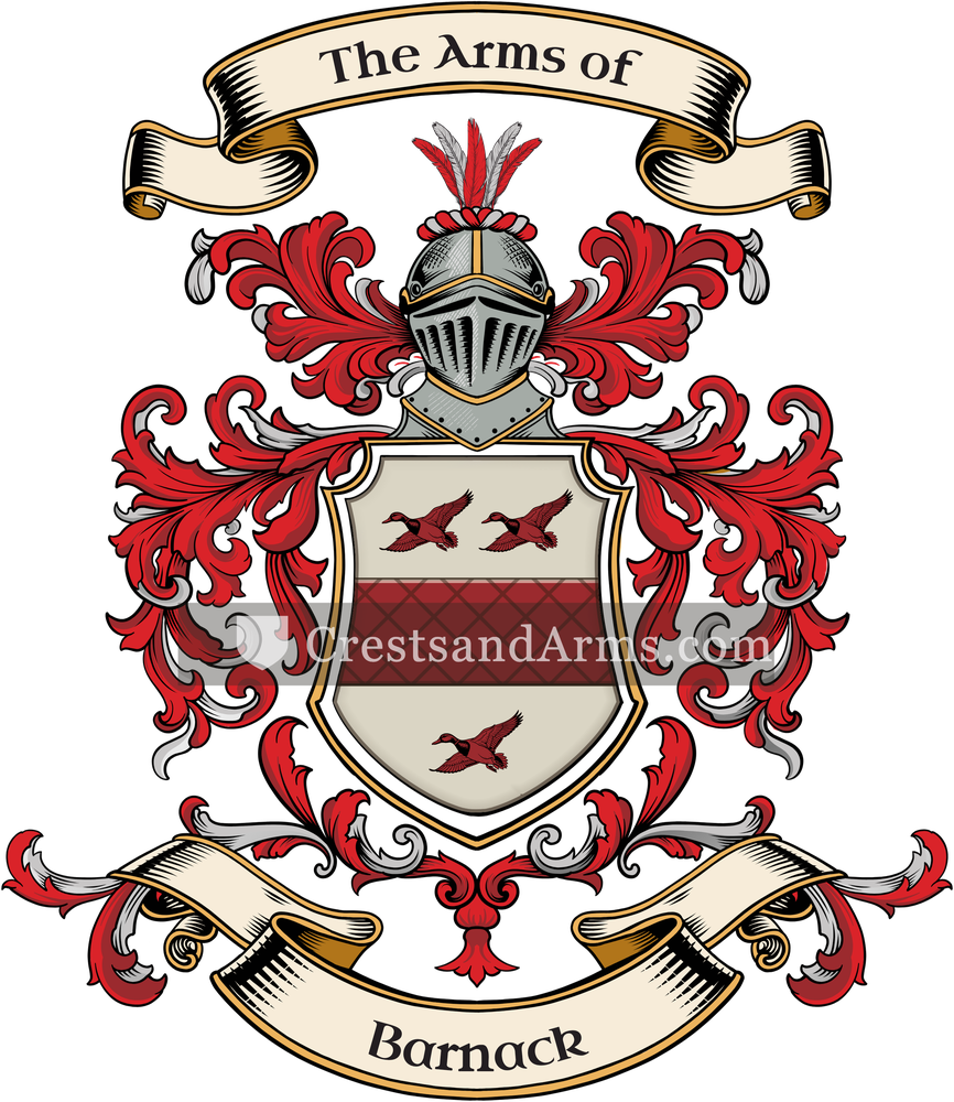 The Barnack coat of arms, drawn from the recorded blazon