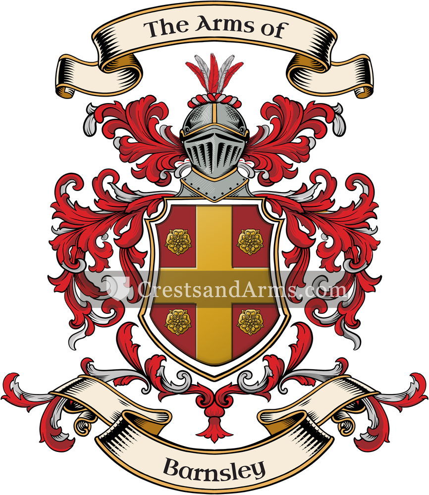 The Barnsley coat of arms, drawn from the recorded blazon