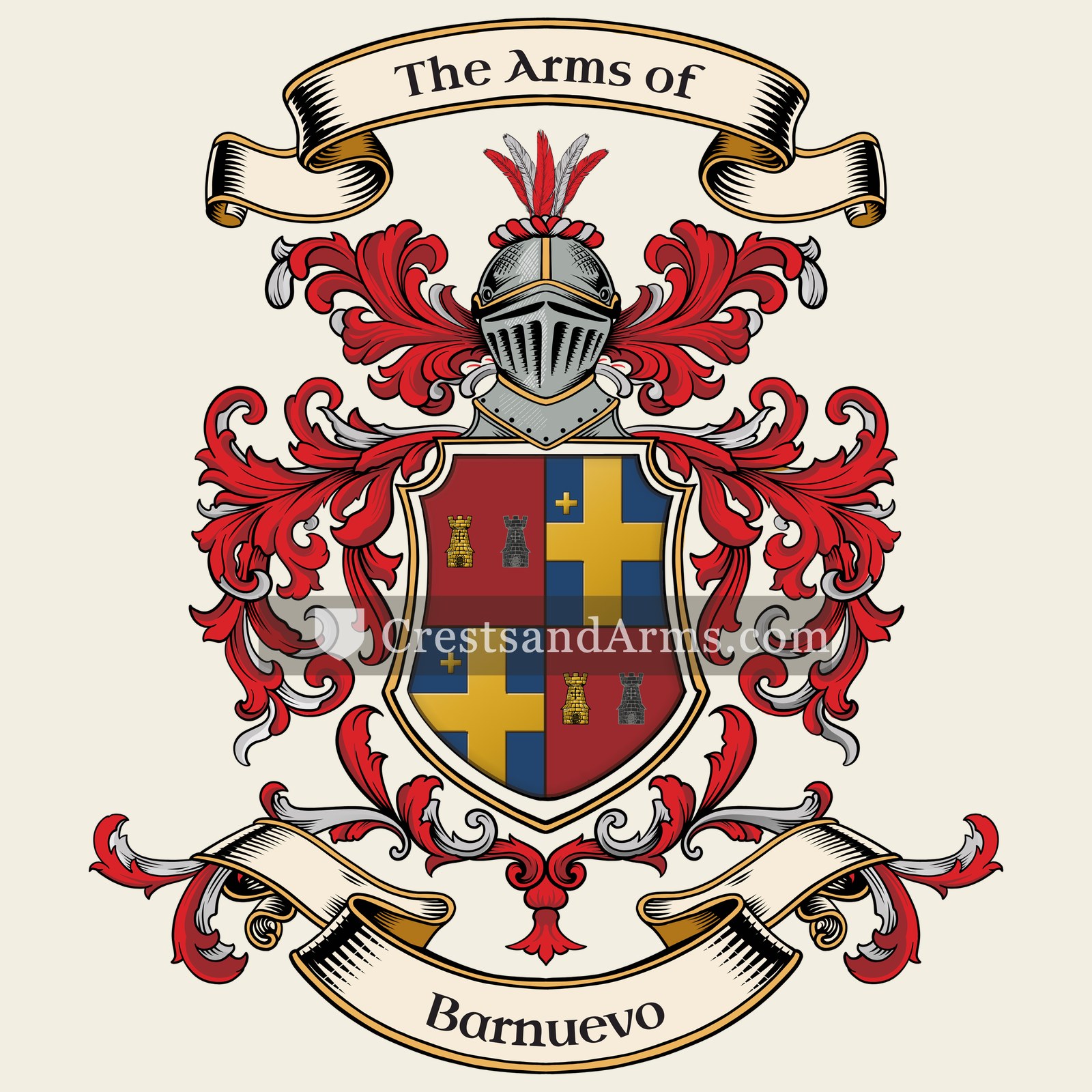 The Barnuevo coat of arms, drawn from the recorded blazon