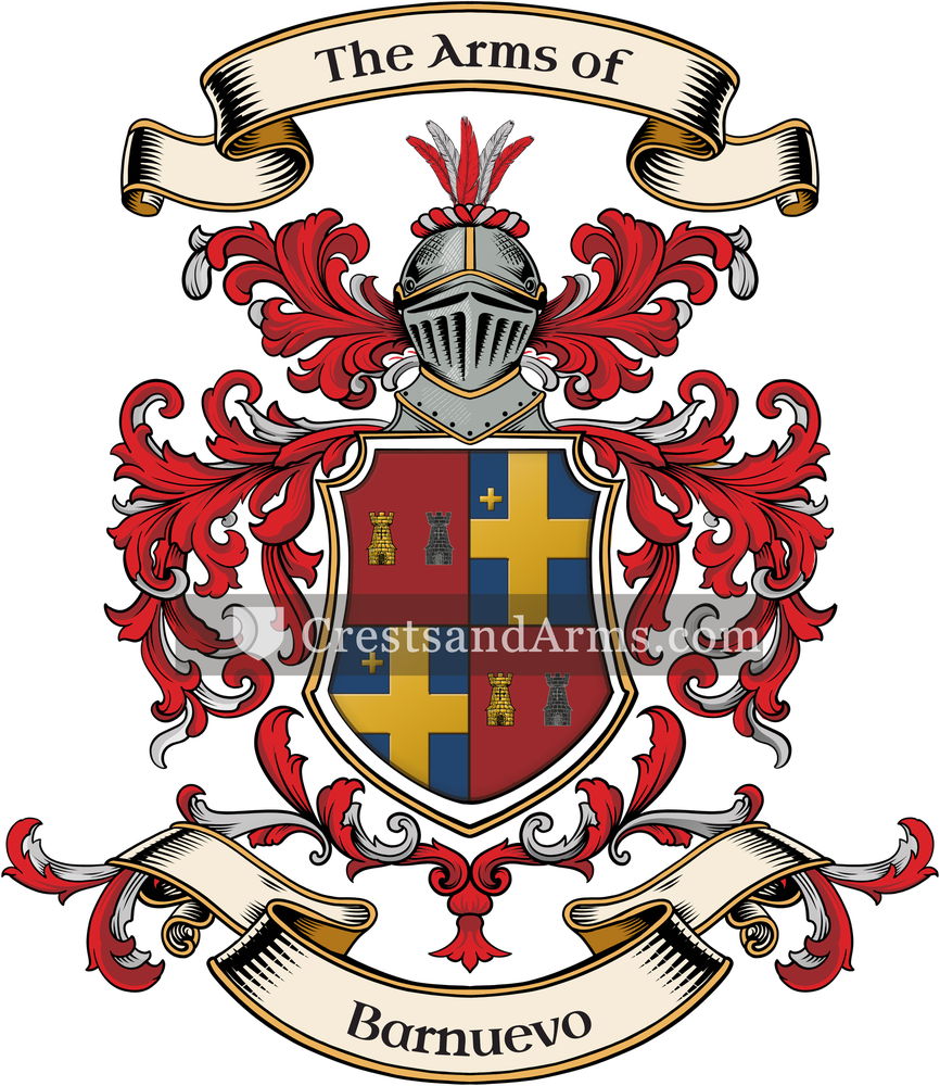 The Barnuevo coat of arms, drawn from the recorded blazon