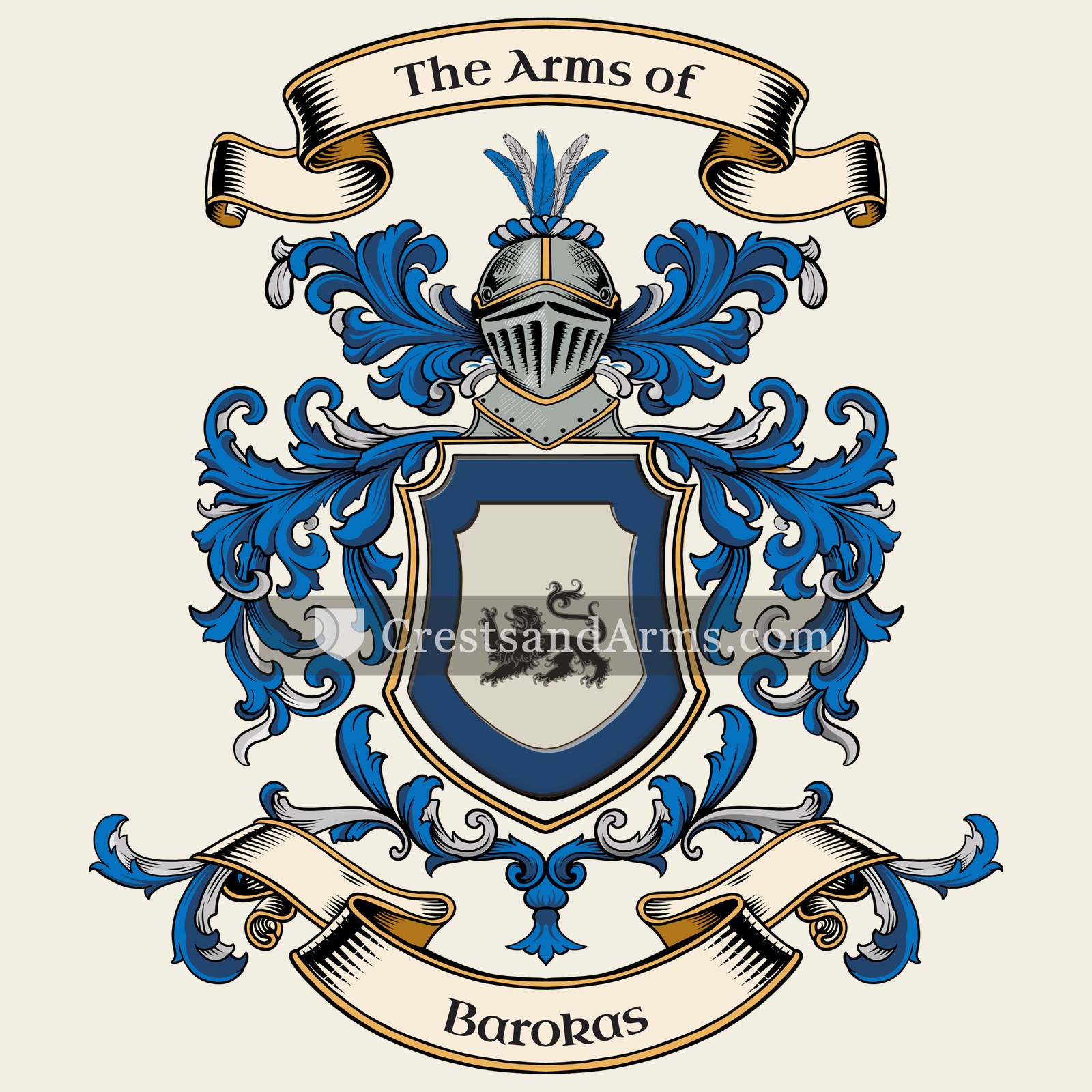 The Barokas coat of arms, drawn from the recorded blazon
