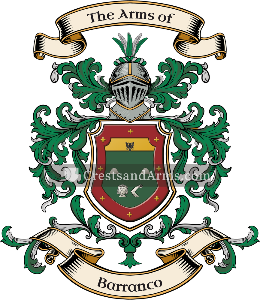 The Barranco coat of arms, drawn from the recorded blazon
