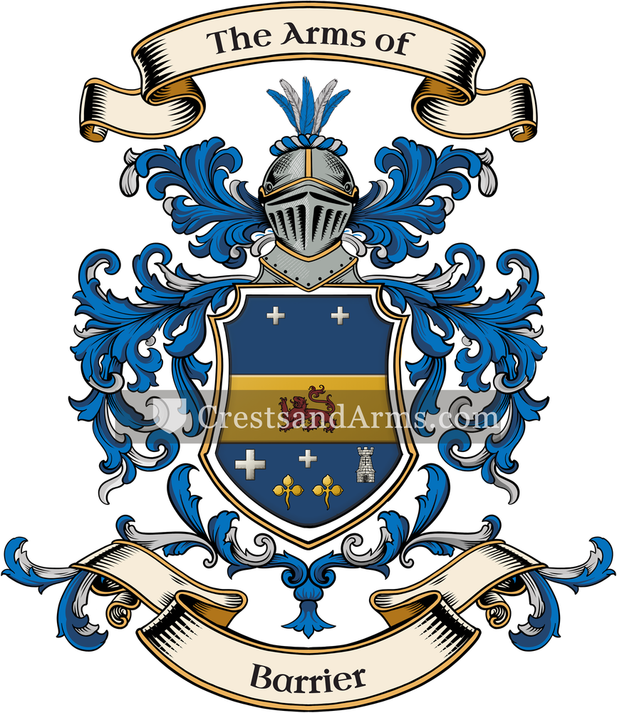 The Barrier coat of arms, drawn from the recorded blazon
