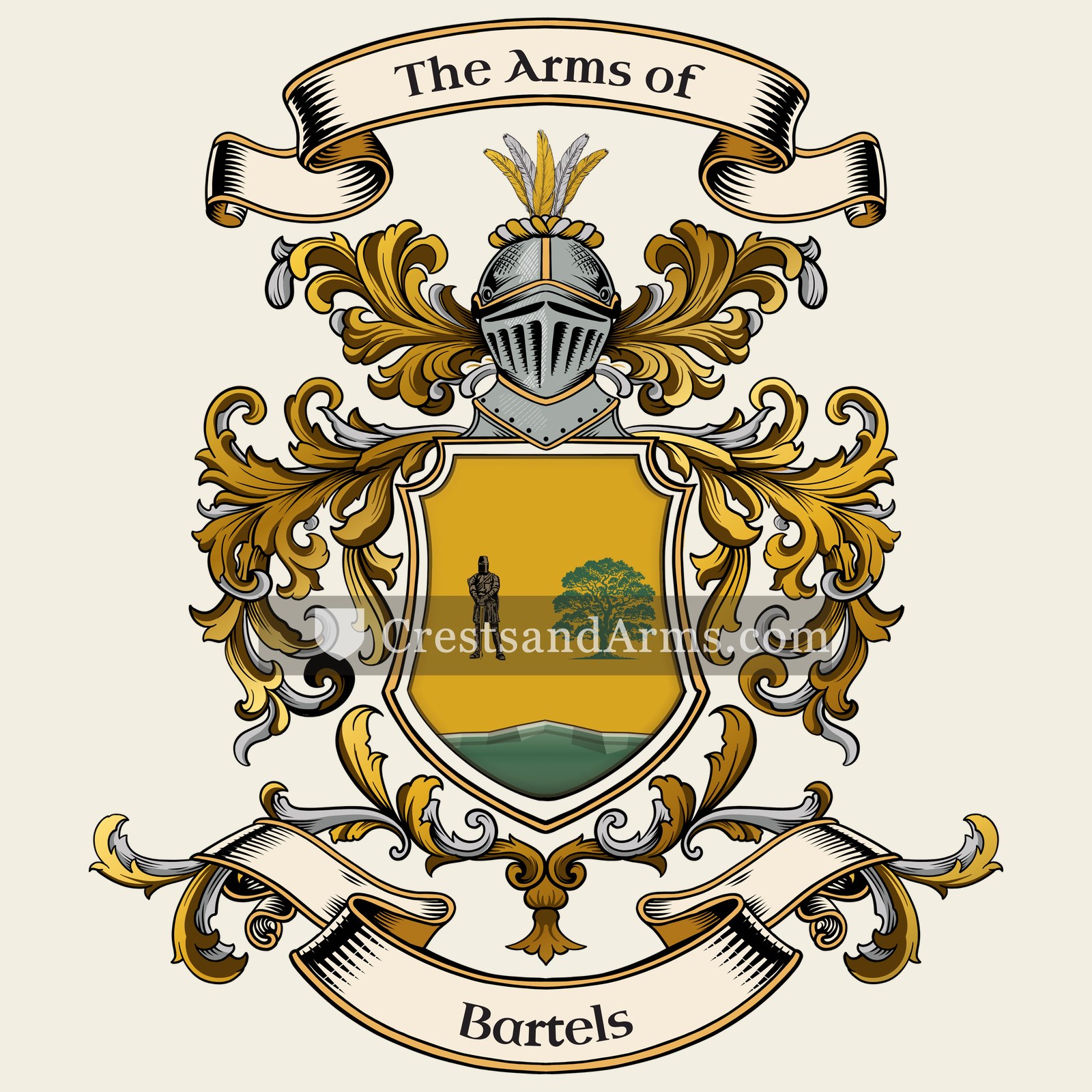 The Bartels coat of arms, drawn from the recorded blazon