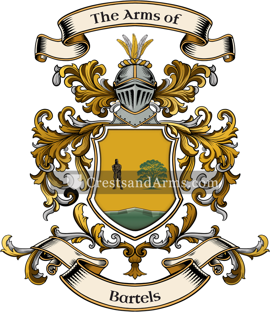 The Bartels coat of arms, drawn from the recorded blazon
