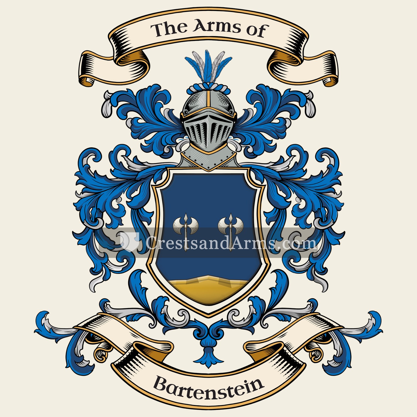 The Bartenstein coat of arms, drawn from the recorded blazon