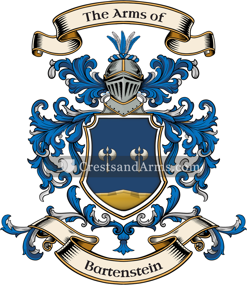 The Bartenstein coat of arms, drawn from the recorded blazon