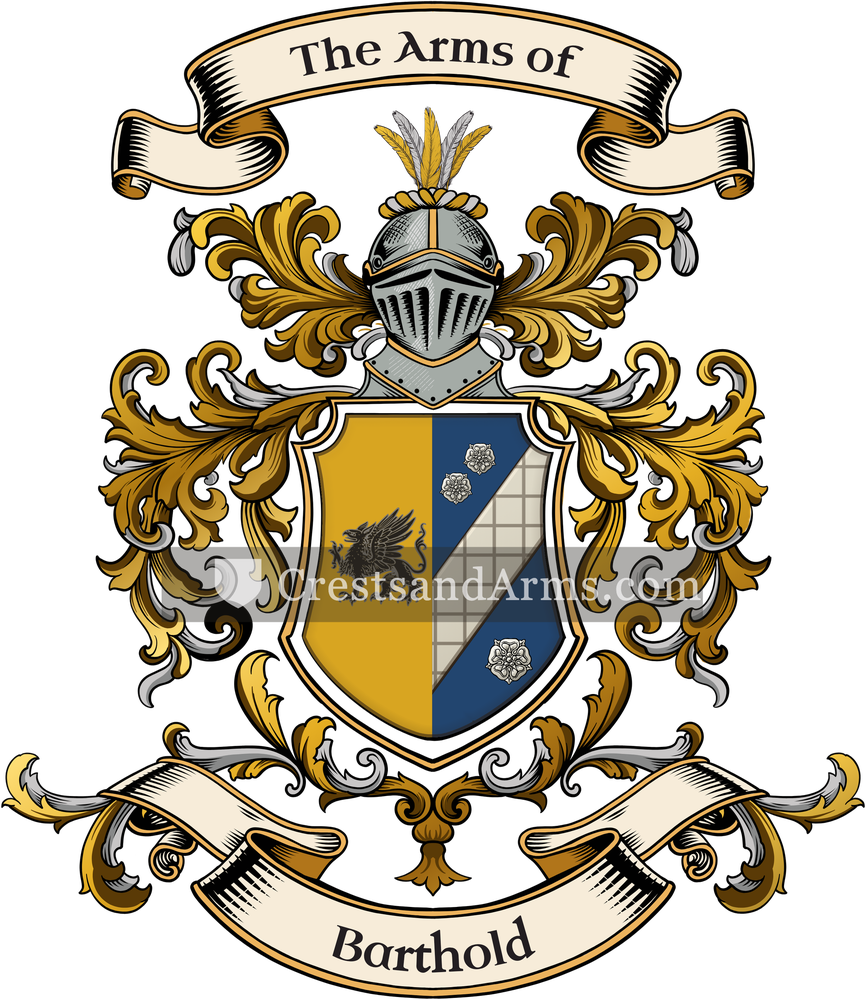 The Barthold coat of arms, drawn from the recorded blazon