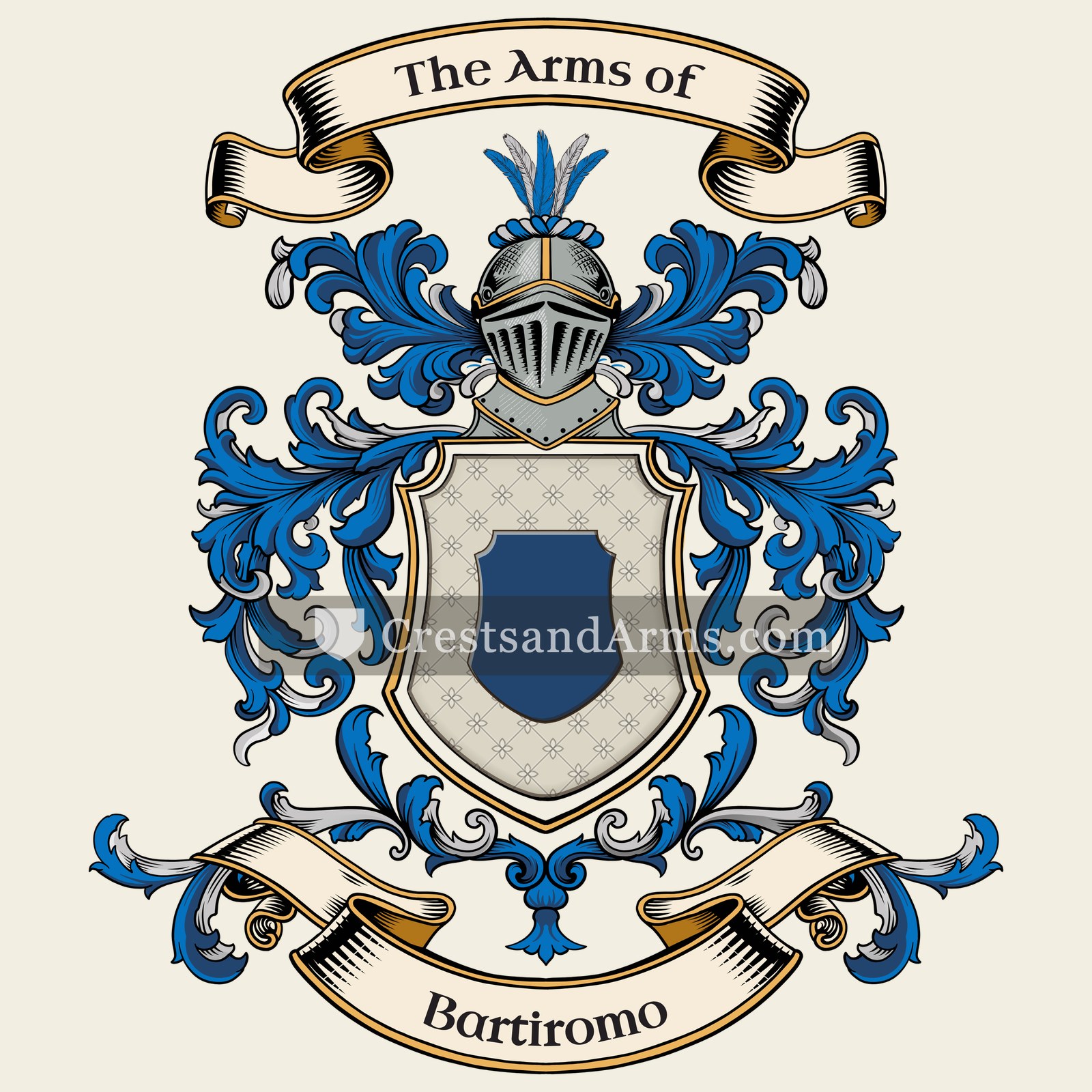 The Bartiromo coat of arms, drawn from the recorded blazon