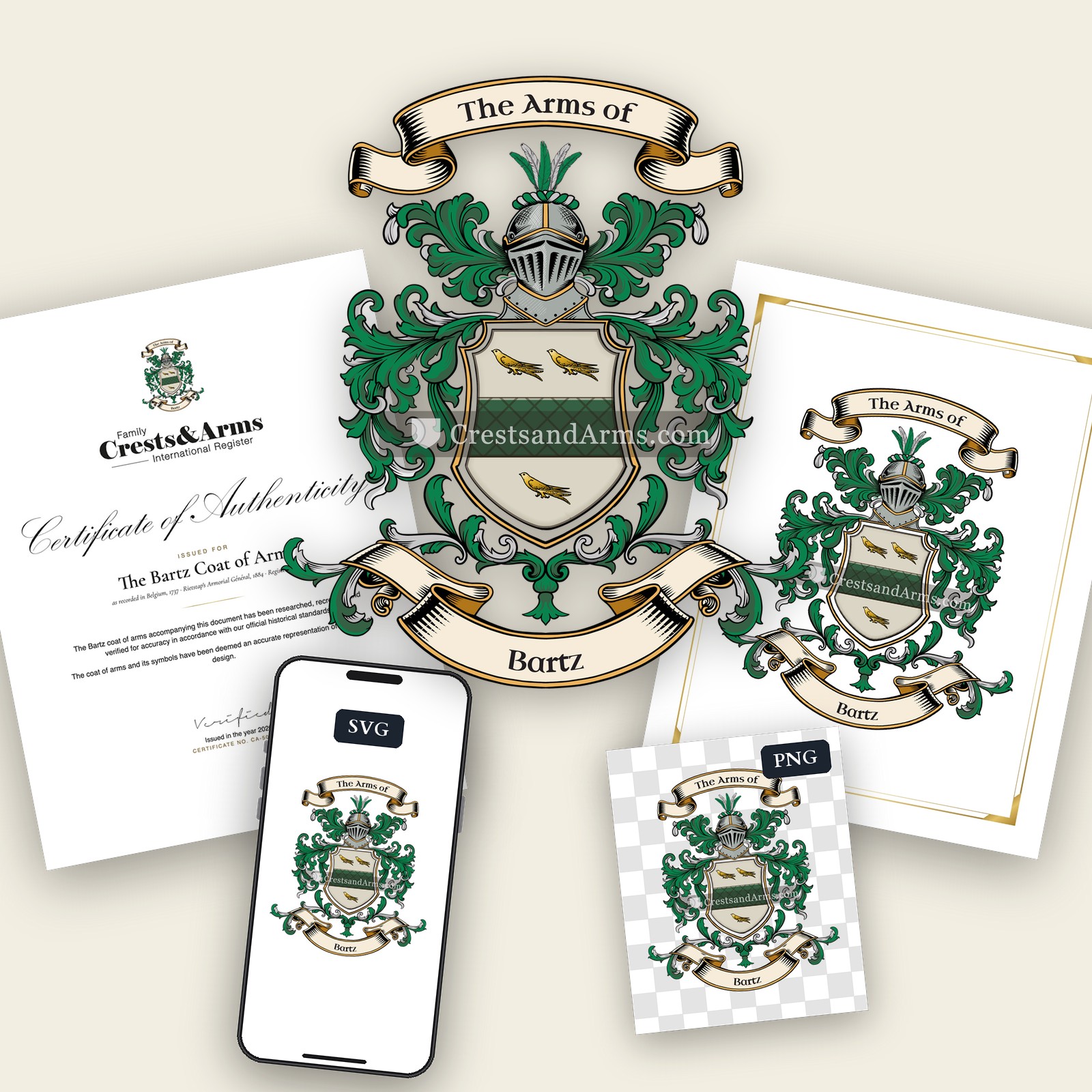 The Bartz arms on the coat of arms — digital pack