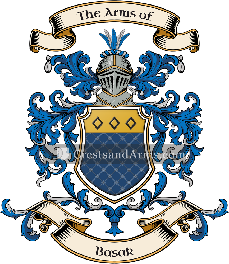 The Basak coat of arms, drawn from the recorded blazon