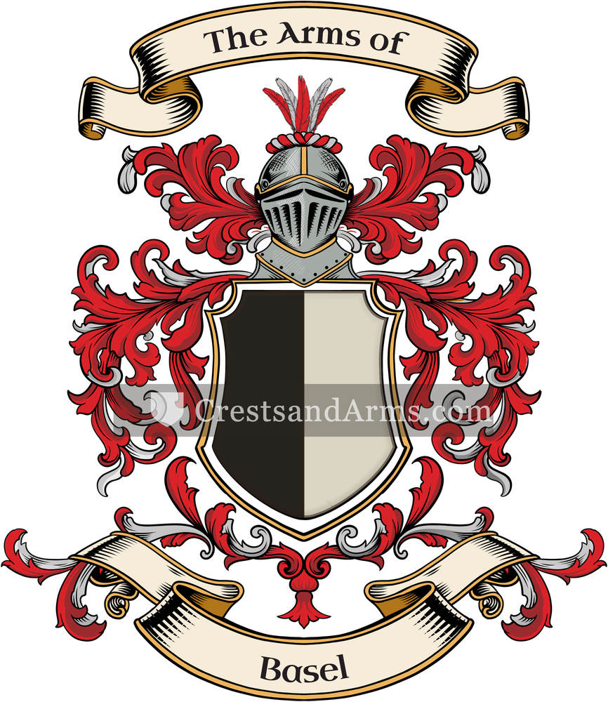 The Basel coat of arms, drawn from the recorded blazon