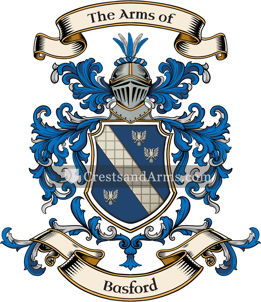 The Basford coat of arms, drawn from the recorded blazon