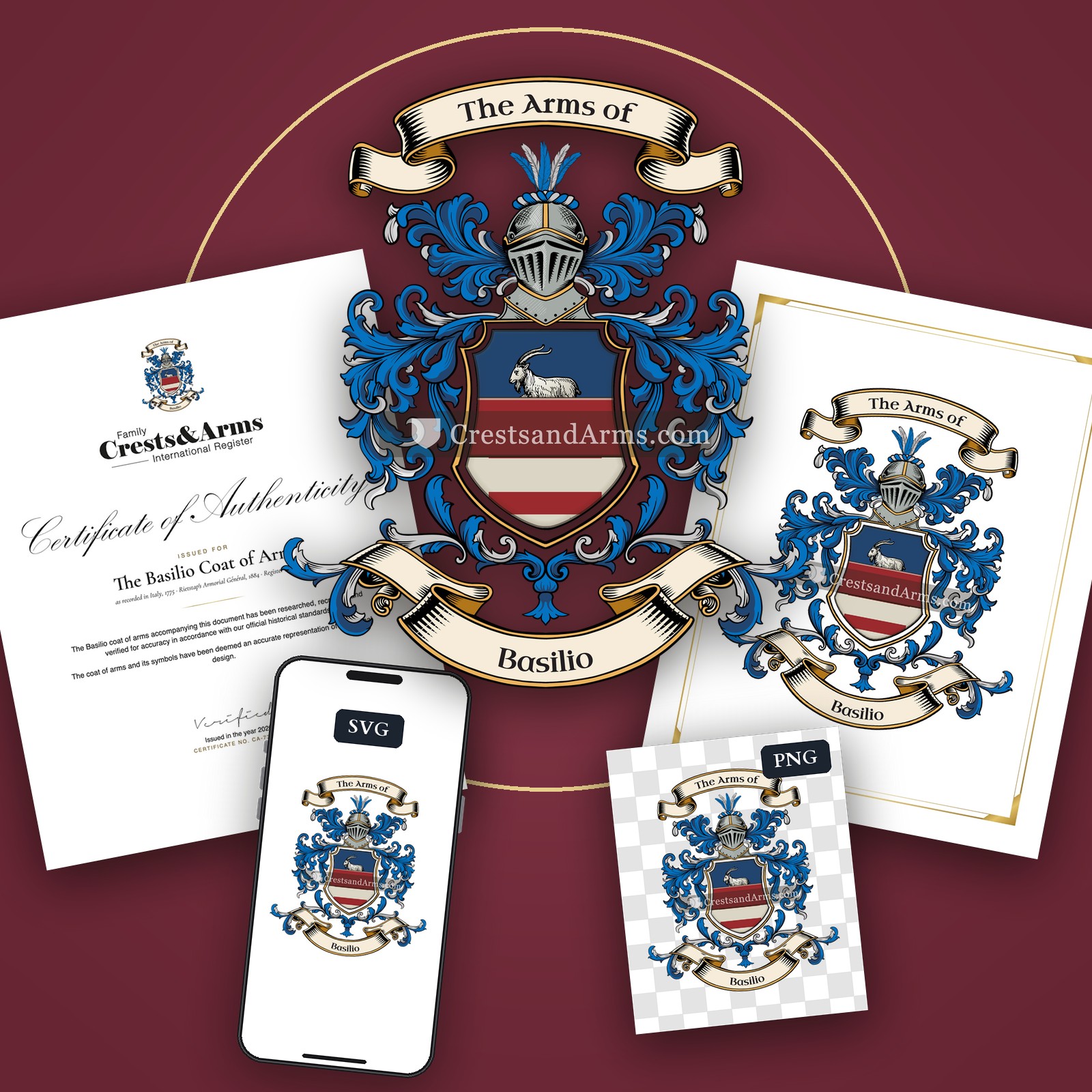 The Basilio arms on the coat of arms — digital pack