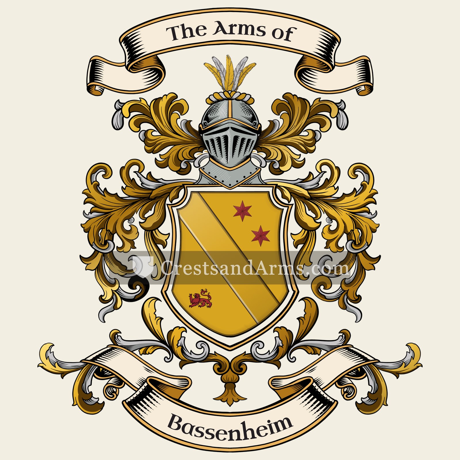 The Bassenheim coat of arms, drawn from the recorded blazon