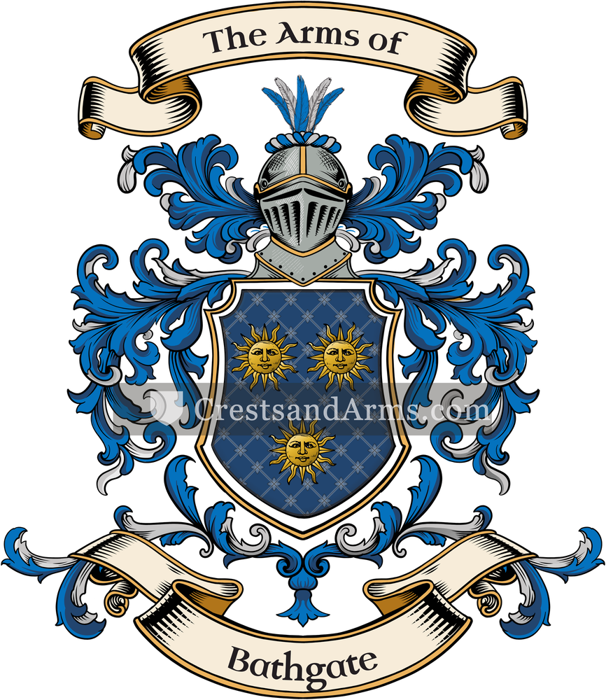 The Bathgate coat of arms, drawn from the recorded blazon