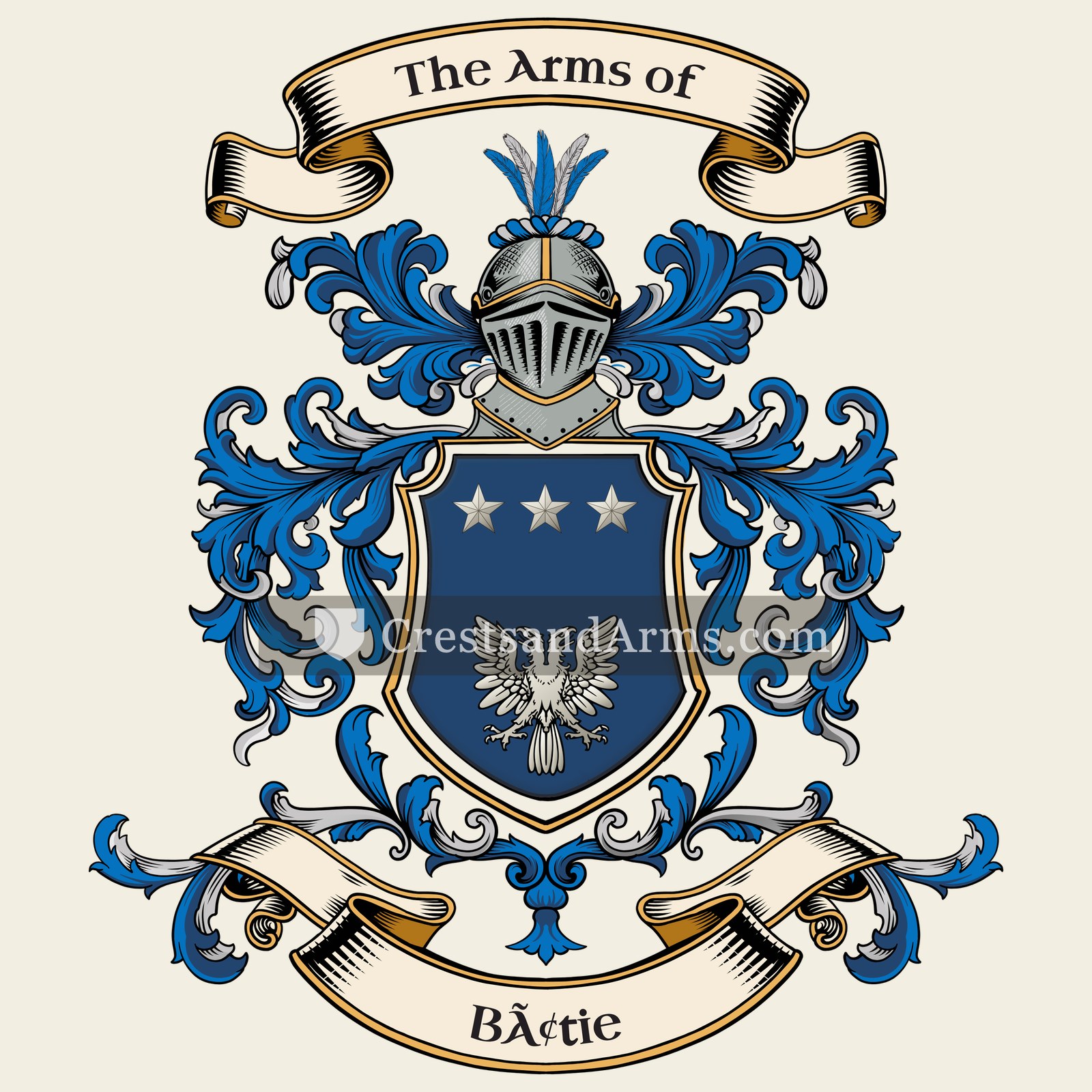 The Bâtie coat of arms, drawn from the recorded blazon