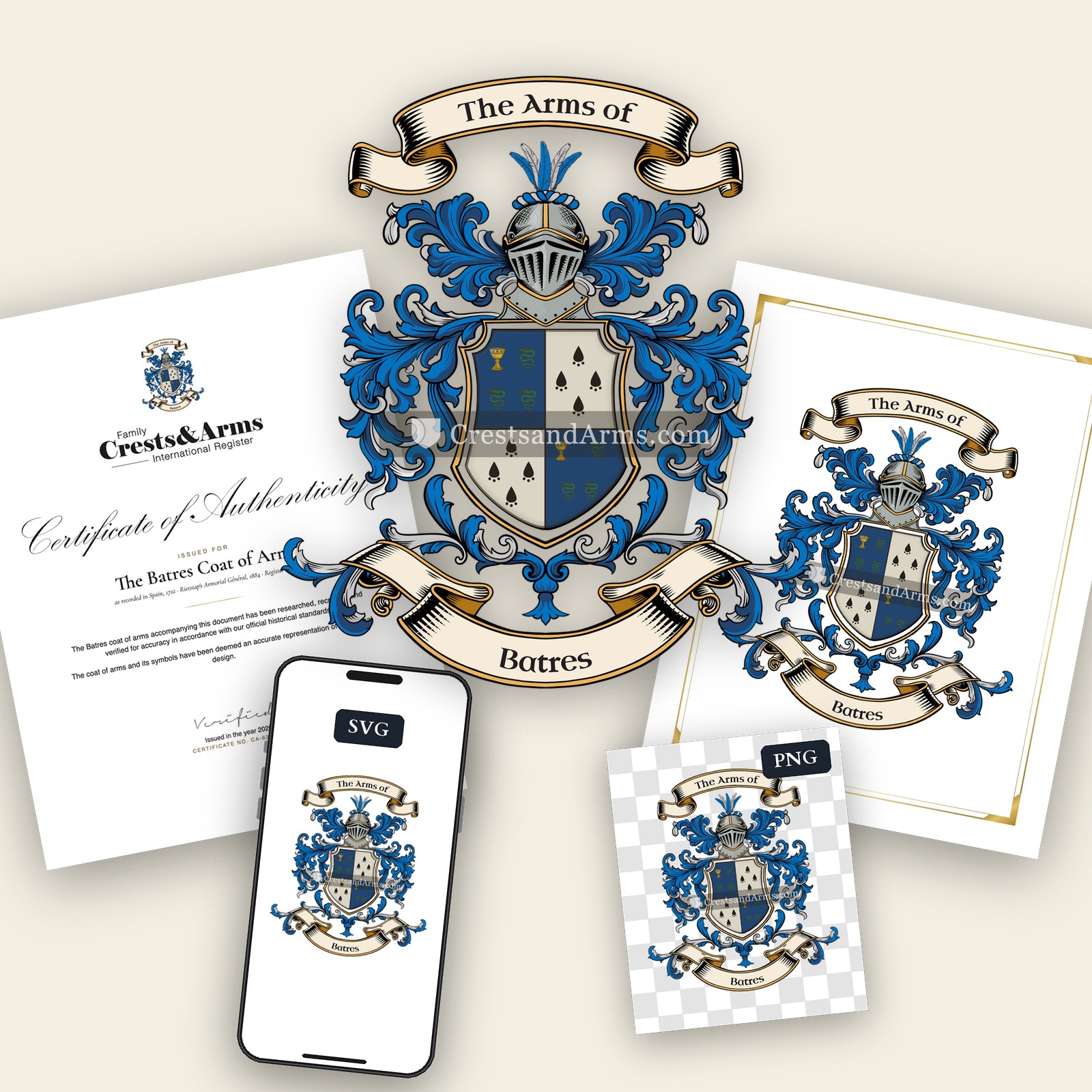 The Batres arms on the coat of arms — digital pack