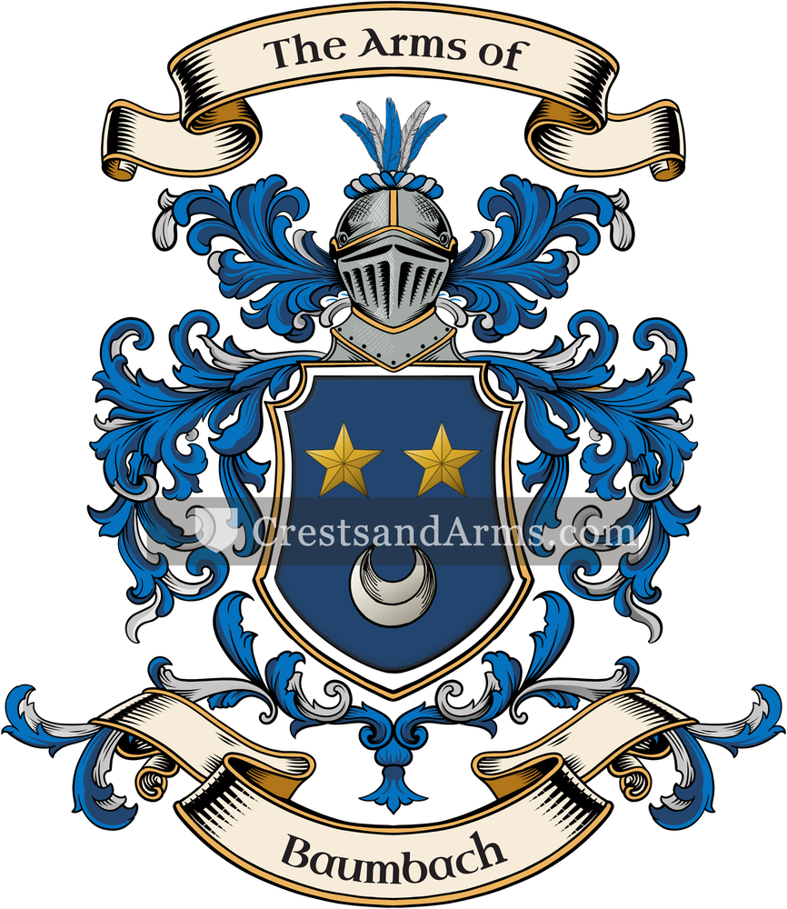 The Baumbach coat of arms, drawn from the recorded blazon