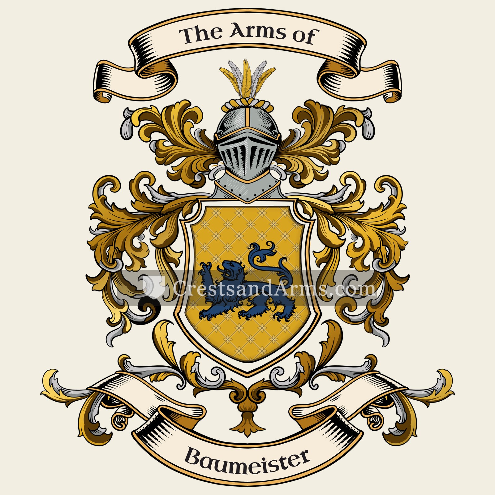 The Baumeister coat of arms, drawn from the recorded blazon
