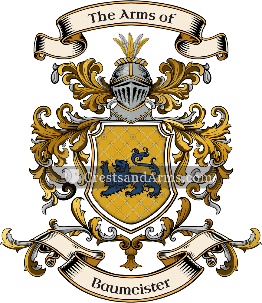 The Baumeister coat of arms, drawn from the recorded blazon