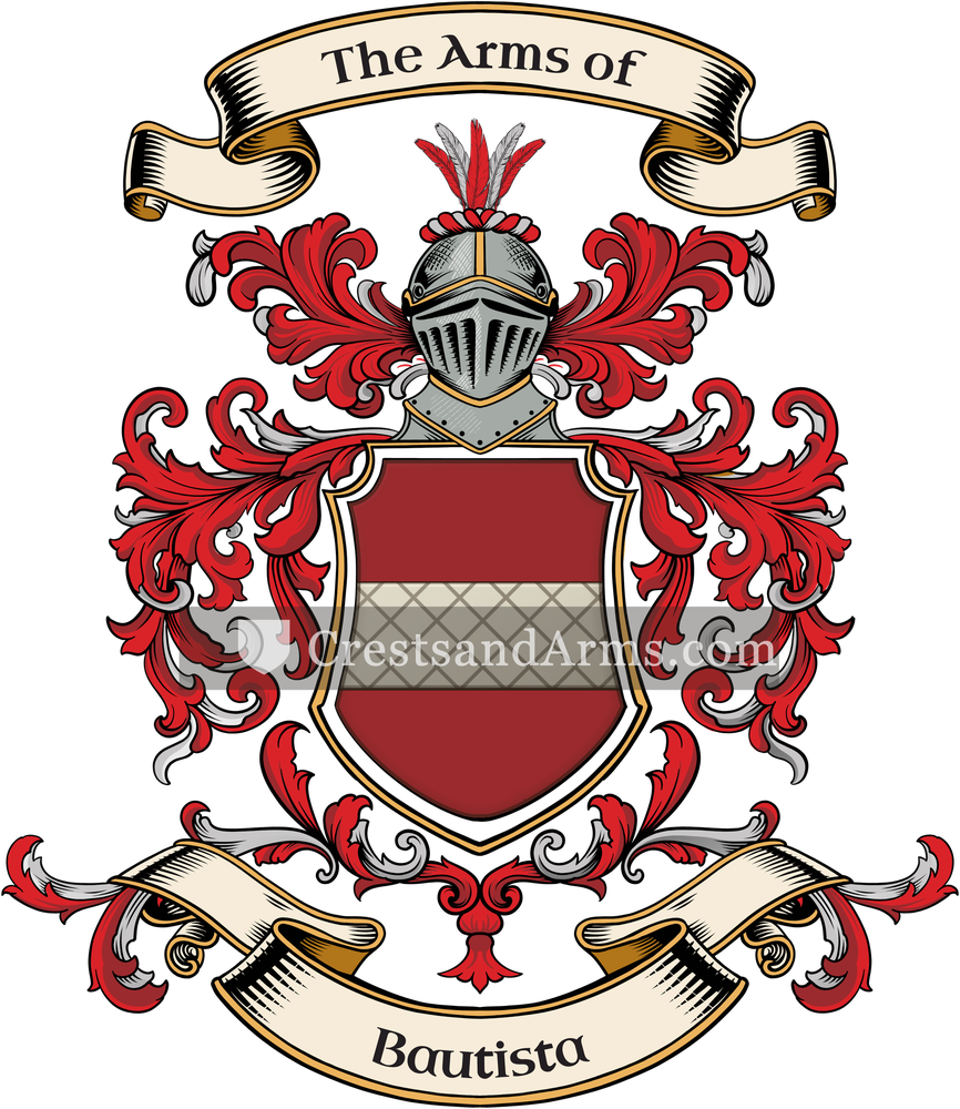 The Bautista coat of arms, drawn from the recorded blazon