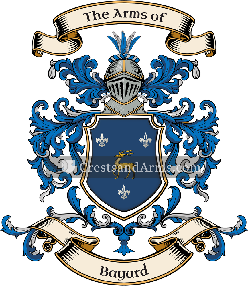 The Bayard coat of arms, drawn from the recorded blazon