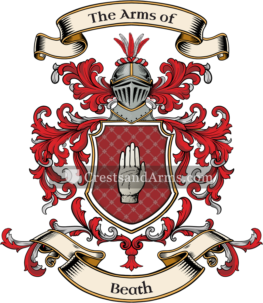 The Beath coat of arms, drawn from the recorded blazon