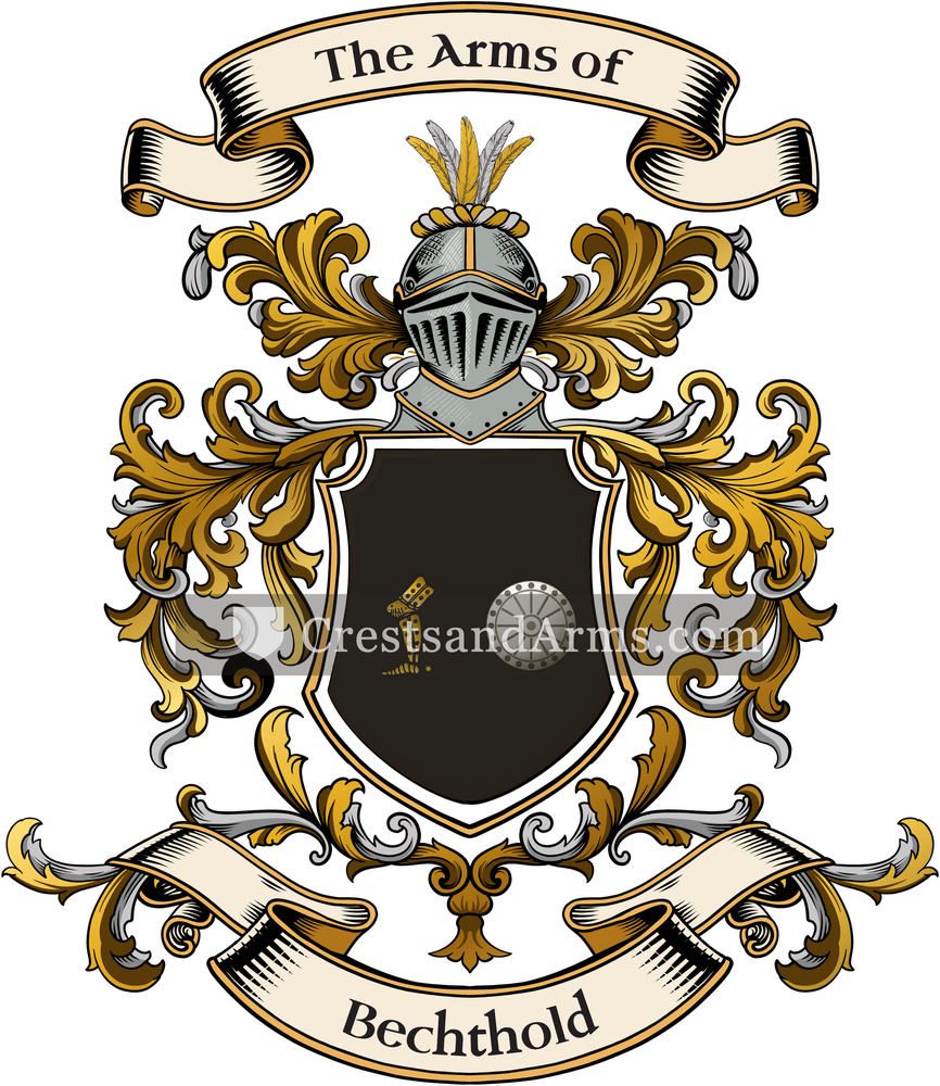 The Bechthold coat of arms, drawn from the recorded blazon