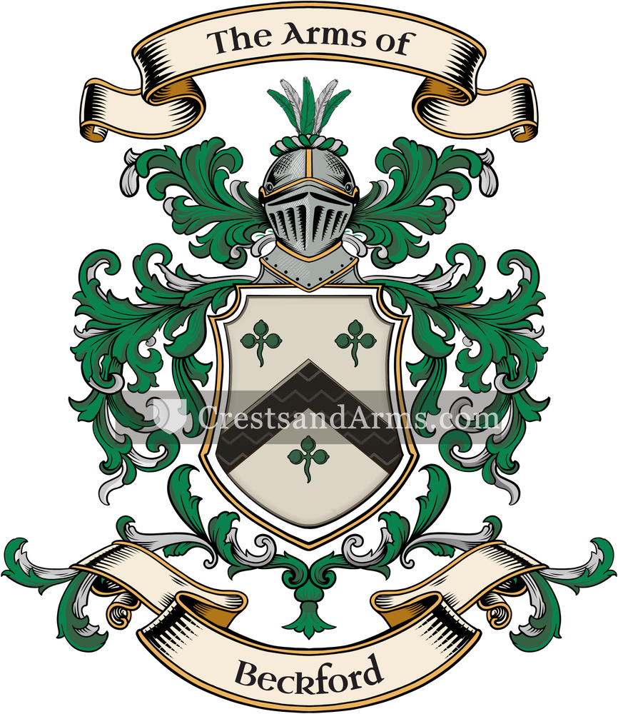 The Beckford coat of arms, drawn from the recorded blazon