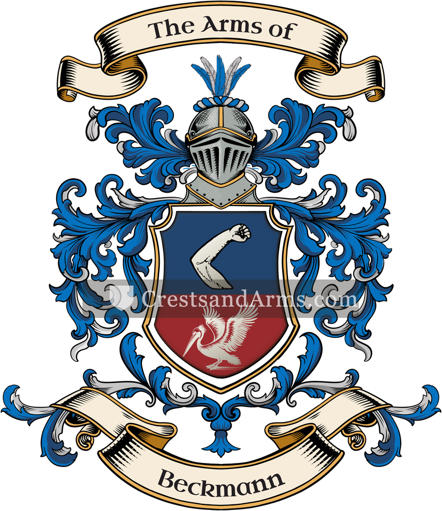 The Beckmann coat of arms, drawn from the recorded blazon